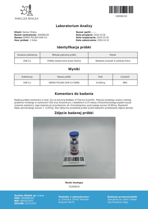 GHK-Cu 157 50 mg + bakteriostatická voda